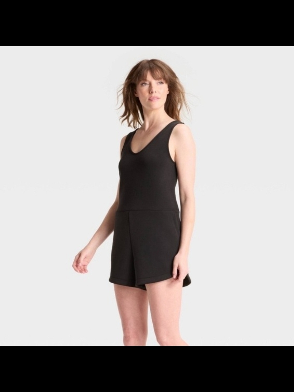 A New Day Black Sleeveless Tank Top Women’s Large Flowy Stretch Minimalist Basic